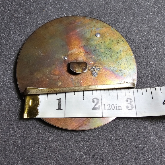 Vintage Copper Round Belt Buckle 3.5 Inches Wide fits thin up to 3 inch wide bel - Picture 8 of 8